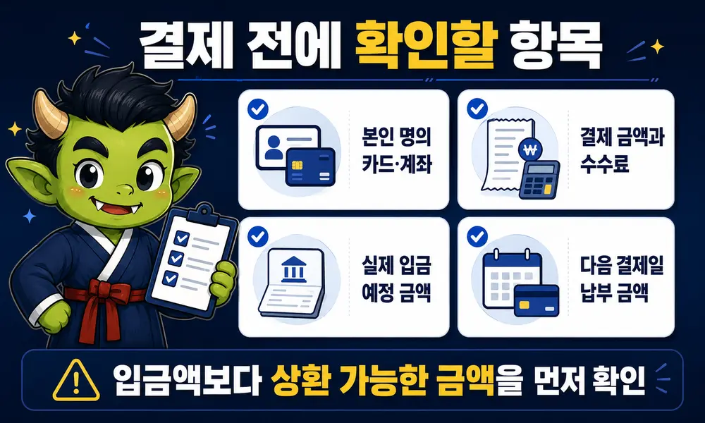 신용카드 현금화 결제 전 확인할 카드 명의와 수수료 및 납부 금액